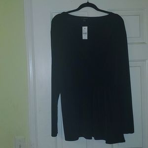 Plus Size Black Peplum Top Size 18/20